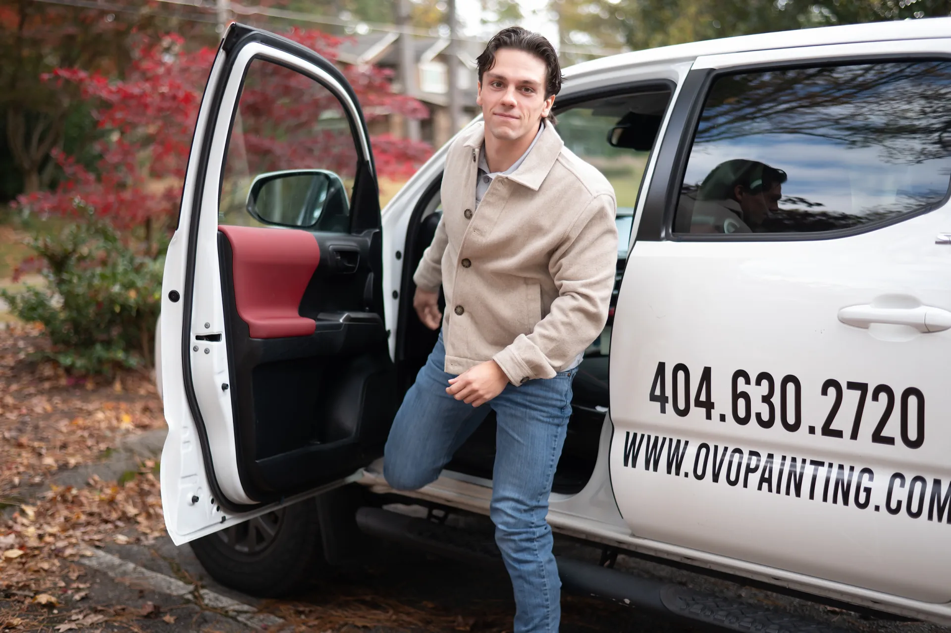 Sebastian Thomas with the OVO Painting truck