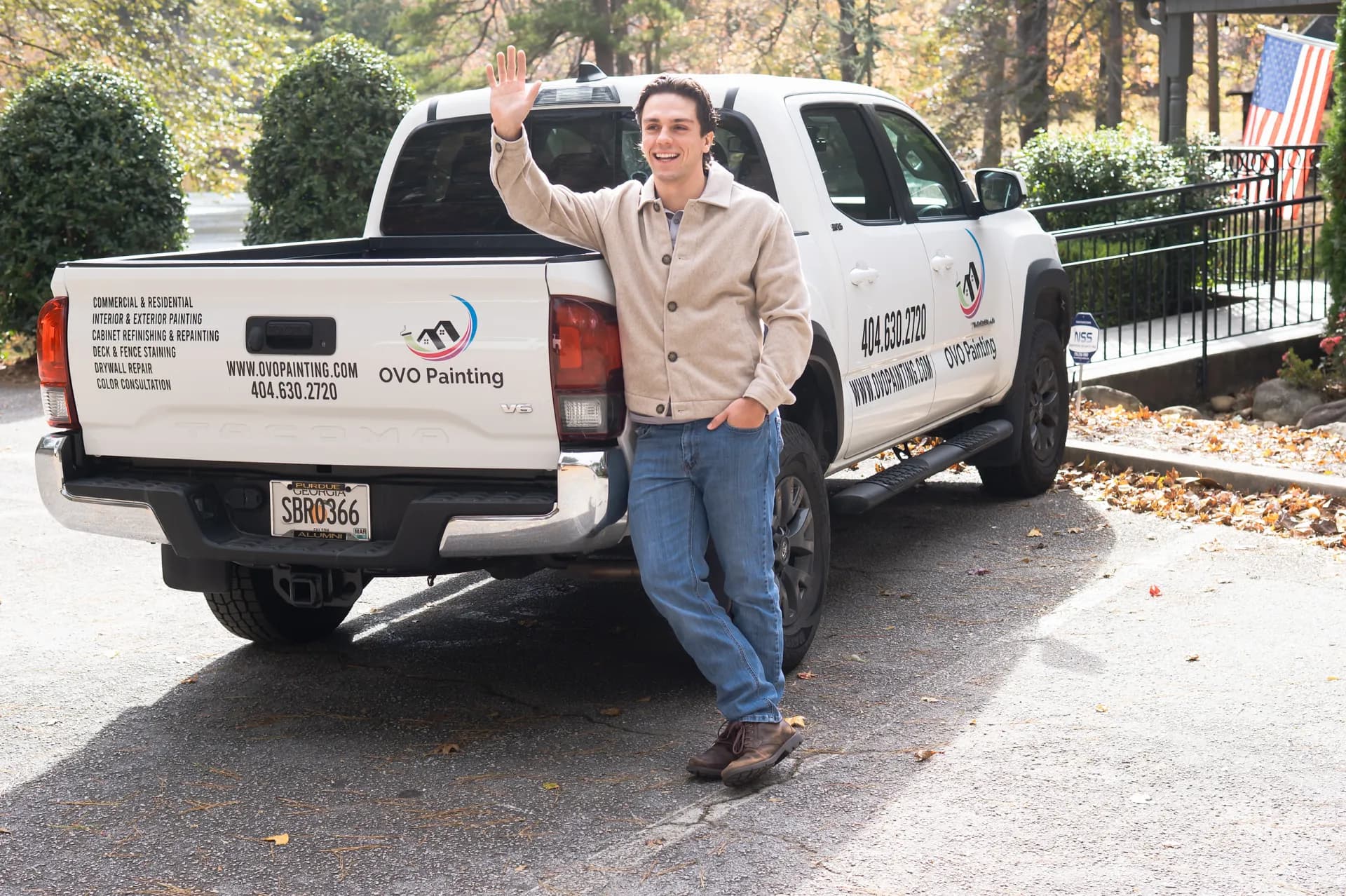 Sebastian Thomas with OVO Painting truck
